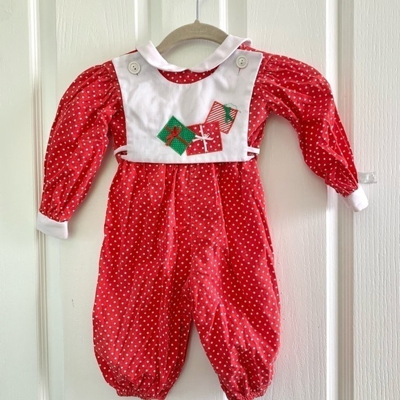 Vintage Betti Terell red polka dot Romper 24 month toddler  One-Piece jumpsuit - Picture 4 of 8